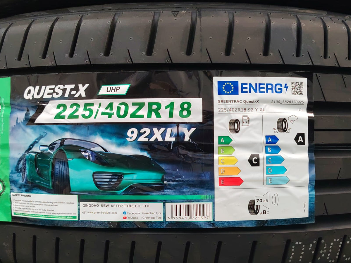 225/40/ZR18 92XL Y GREENTRAC QUEST-X Brand New