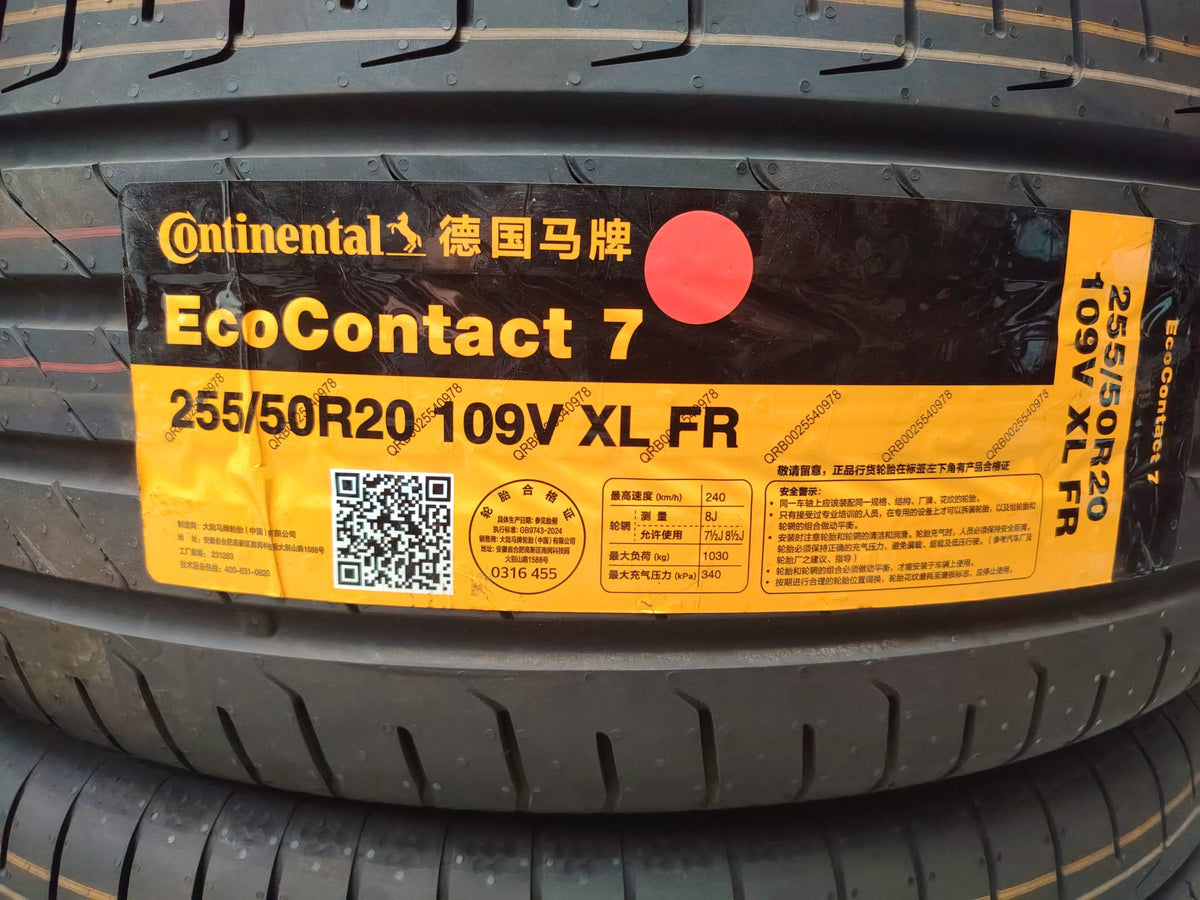 255/50R20 Continental EcoContact 7 109V XL - Brand New