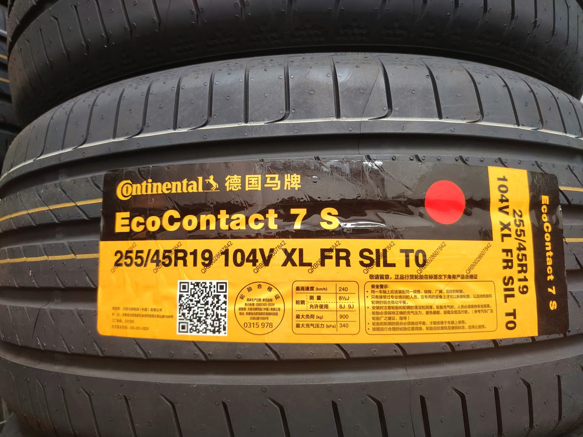 255/45R19 Continental EcoContact 7S ContiSilent 104V XL FR TESLA-OEM Brand New
